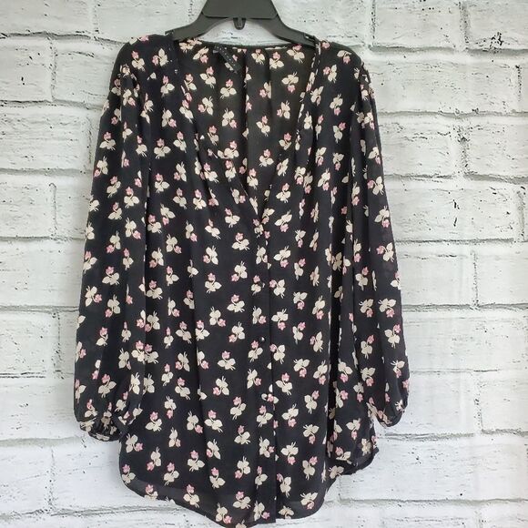 Sanctuary alia button up floral print rayon top - Picture 1 of 8
